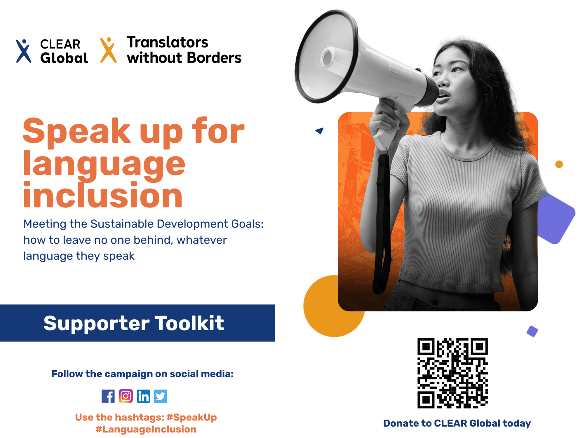 Speak Up for language inclusion supporter Toolkit Preview
